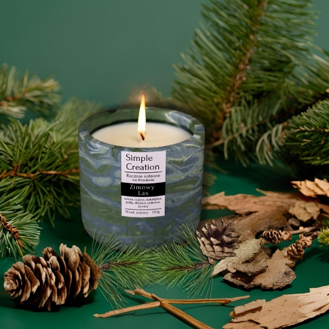 Zimowy Las świeca sojowa 150g